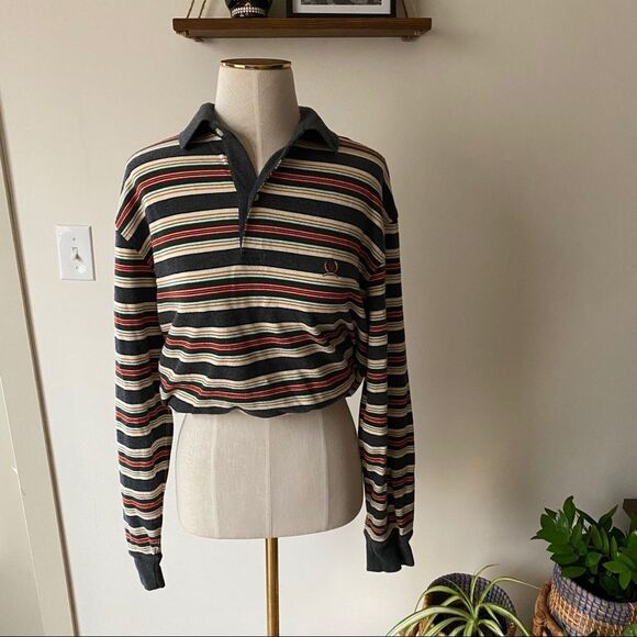 Tommy Hilfiger Striped Collared Long Sleeve Henley - Picture 3 of 7